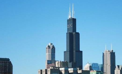 美國第一高樓 西爾斯大廈高443米共有111層