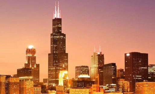 美國第一高樓 西爾斯大廈高443米共有111層