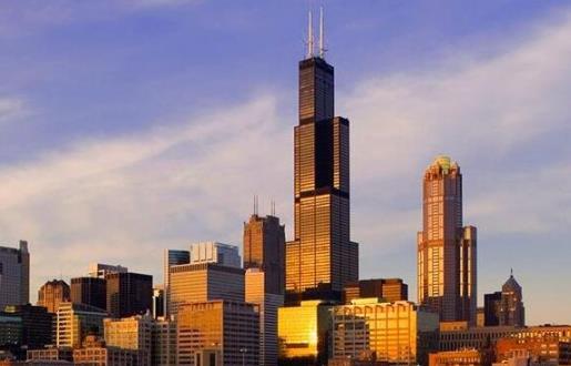 美國第一高樓 西爾斯大廈高443米共有111層