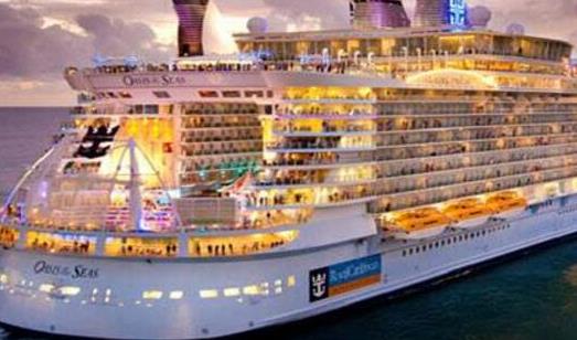世界上最大的郵輪 海洋綠洲號是泰坦尼克號的五倍