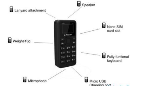 世界上最輕的手機 Tiny T1比硬幣還輕的佛系手機