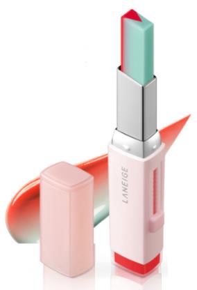 韓國平價口紅唇膏排名,蘭芝雙色立體口紅、得鮮按鈕唇膏口紅物美價廉