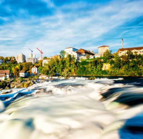 瑞士沙夫豪森州四大旅游排行 萊茵瀑布是歐洲最大的瀑布